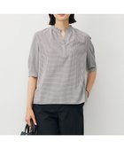 【ジェイ プレス/J.PRESS】の【洗える】SHEER ギンガム スキッパー ブラウス オフ×ブラック系|ID: prp329100004522840 ipo3291000000032511381