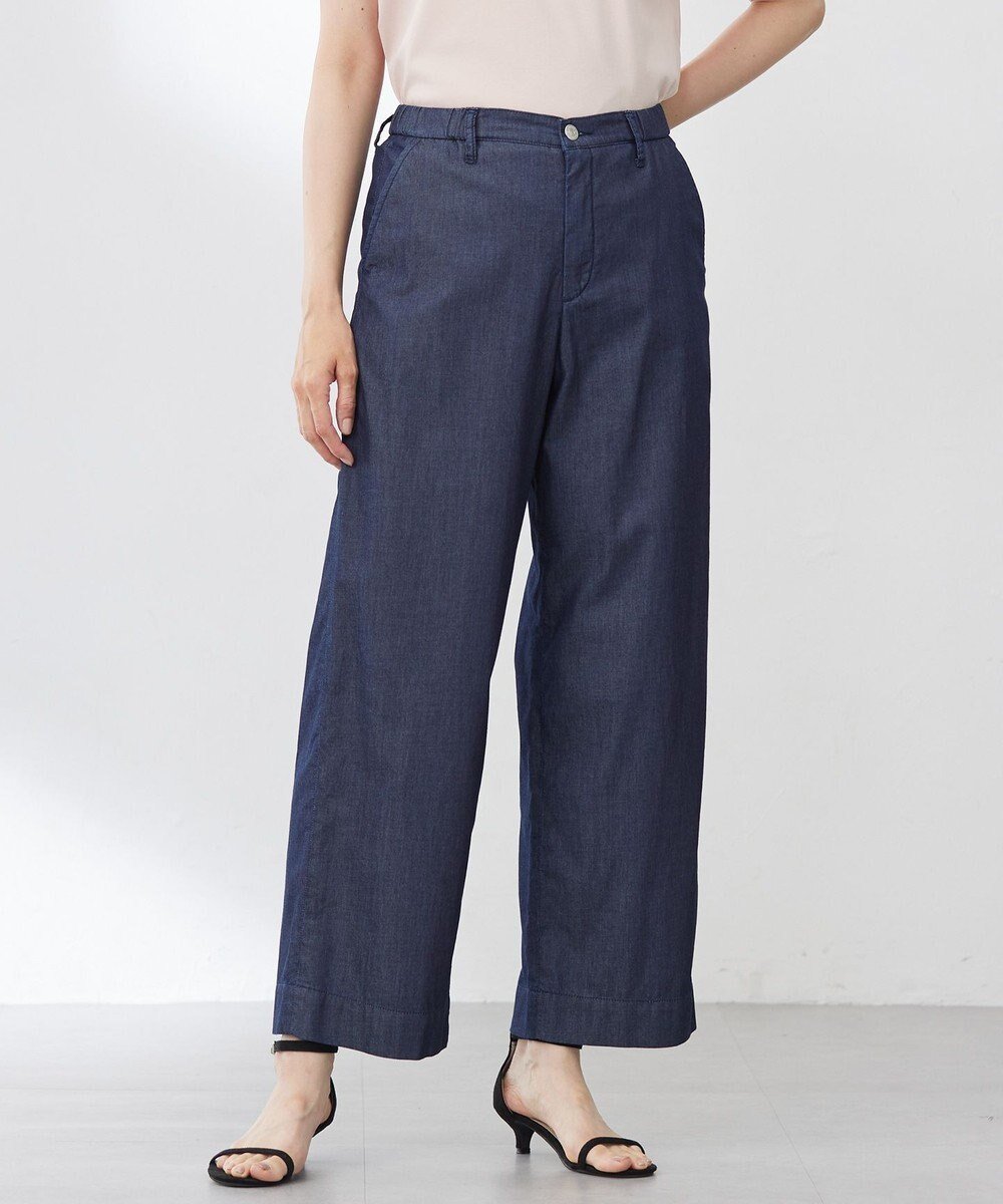 【ジェイ プレス/J.PRESS】の【洗える】4oz Light Denim ストレート パンツ インテリア・キッズ・メンズ・レディースファッション・服の通販 founy(ファニー) 　ファッション　Fashion　レディースファッション　WOMEN　パンツ　Pants　デニムパンツ　Denim Pants　インディゴ　Indigo　春　Spring　洗える　Washable　シルケット　Mercerization　ストレート　Straight　デニム　Denim　フィット　Fit　フロント　Front　ワイド　Wide　S/S・春夏　Ss・Spring/Summer　NEW・新作・新着・新入荷　New Arrivals　夏　Summer　エレガント 上品　Elegant　インディゴ系|ID: prp329100004522852 ipo3291000000031993157