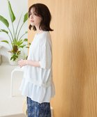 【グリーンパークス/Green Parks】の裾フリルドッキング5分袖プルオーバー Oatmeal|ID: prp329100004522858 ipo3291000000032089912