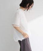 【グリーンパークス/Green Parks】のチュールドッキングバルーン5分袖プルオーバー Off White|ID: prp329100004522862 ipo3291000000031993220