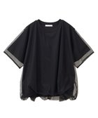 【グリーンパークス/Green Parks】のチュールドッキングバルーン5分袖プルオーバー Black|ID: prp329100004522862 ipo3291000000031993222