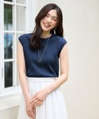 【エニィファム/any FAM】の【洗濯機可/接触冷感/UVカット】汗ジミ防止テレコノースリーブプルオーバー ダークブルー|ID: prp329100004522864 ipo3291000000031993234