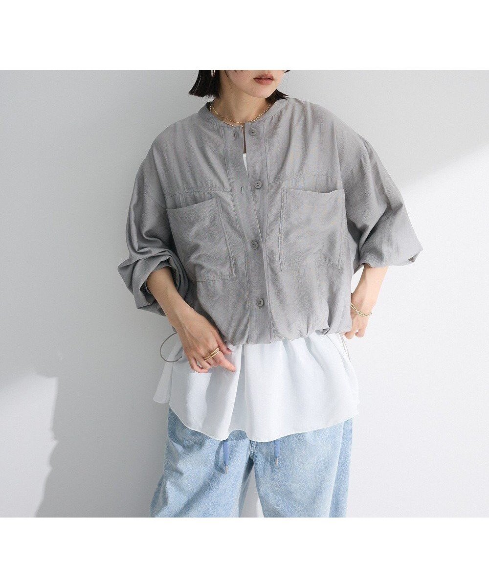 【グリーンパークス/Green Parks】のシア‐シャツブルゾン インテリア・キッズ・メンズ・レディースファッション・服の通販 founy(ファニー) 　ファッション　Fashion　レディースファッション　Fashion for Women　アウター　Coat / Outerwear Collection　ブルゾンジャケット・スポーティアウター　Blouson Jackets　トップス・カットソー　Cut & Sew Tops　シャツ・ブラウス・オフィスカジュアル　Elegant Blouses & Button-Ups　おすすめ　Recommended / Our Picks　フォルム　Silhouette, Form　ブルゾン　Blouson, Bomber Jacket　ヘムライン　Hemline, Bottom Cut　ボックス　Boxy, Box Shape　ポケット　Pocket, Pocket Detail　ワイド　Wide, Wide Fit　ワッシャー　Washer, Crinkled Finish　エレガント 上品　Elegant　再入荷　Restock / Back in Stock　夏　Summer　春　Spring　S/S・春夏　SS, Spring/Summer, Warm Season　Stripe|ID: prp329100004522881 ipo3291000000031993342