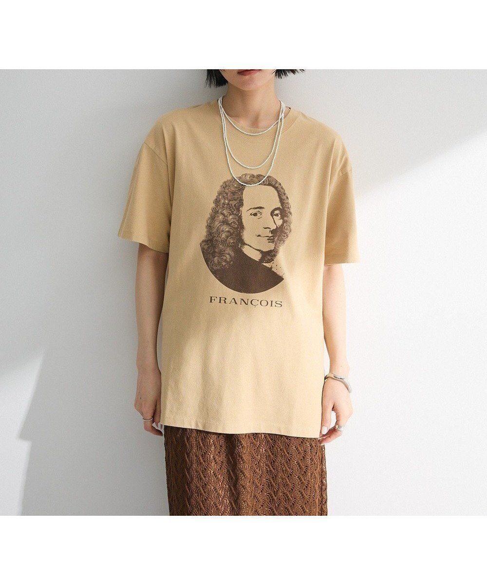 【グリーンパークス/Green Parks】のRUSSELL プリントショートスリーブTEE インテリア・キッズ・メンズ・レディースファッション・服の通販 founy(ファニー) 　ファッション　Fashion　レディースファッション　WOMEN　トップス・カットソー　Tops/Tshirt　シャツ/ブラウス　Shirts/Blouses　ロング / Tシャツ　T-Shirts　カットソー　Cut and Sewn　NEW・新作・新着・新入荷　New Arrivals　カットソー　Cut And Sew　ショート　Short　スリーブ　Sleeve　バランス　Balance　プリント　Print　ボトム　Bottom　ポケット　Pocket　モチーフ　Motif　夏　Summer　春　Spring　S/S・春夏　Ss・Spring/Summer　Beige|ID: prp329100004522884 ipo3291000000031993381