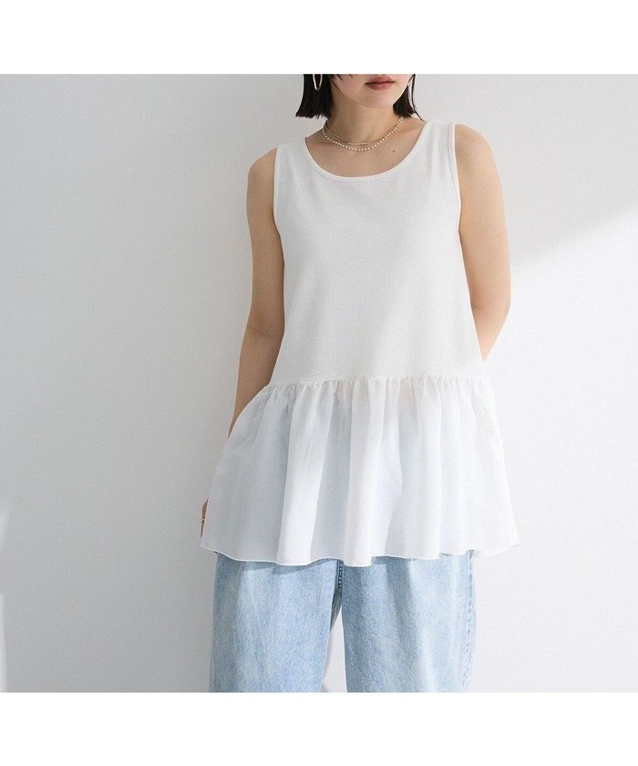 【グリーンパークス/Green Parks】の裾フリルタンクトップ インテリア・キッズ・メンズ・レディースファッション・服の通販 founy(ファニー) https://founy.com/ ファッション Fashion レディースファッション WOMEN トップス・カットソー Tops/Tshirt キャミソール / ノースリーブ No Sleeves NEW・新作・新着・新入荷 New Arrivals おすすめ Recommend エアリー Airy キャミソール Camisole ストレッチ Stretch タンク Tank ドッキング Docking フィット Fit フリル Frills フレア Flare ポケット Pocket 夏 Summer 春 Spring S/S・春夏 Ss・Spring/Summer |ID: prp329100004522896 ipo3291000000031993426