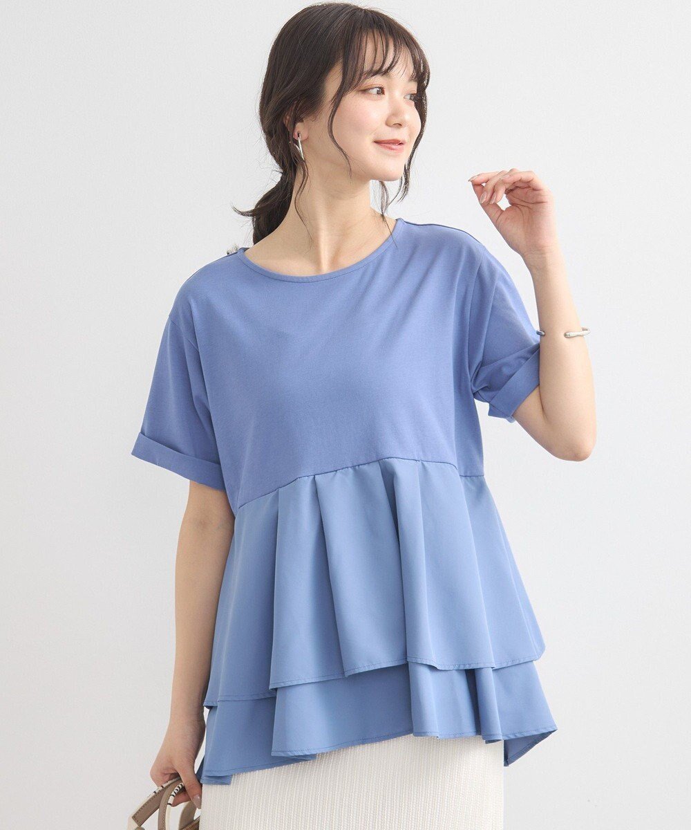 【アースミュージックアンドエコロジー/earth music&ecology】の異素材バックプリーツチュニック 人気、トレンドファッション・服の通販 founy(ファニー) 　ファッション　Fashion　レディースファッション　WOMEN　ワンピース　Dress　チュニック　Tunic　NEW・新作・新着・新入荷　New Arrivals　コンシャス　Conscious　チュニック　Tunic　フェミニン　Feminine　フレア　Flare　プリーツ　Pleats　ペプラム　Peplum　ポケット　Pocket　夏　Summer　春　Spring　S/S・春夏　Ss・Spring/Summer　洗える　Washable　 other-1|ID: prp329100004522904 ipo3291000000031993487