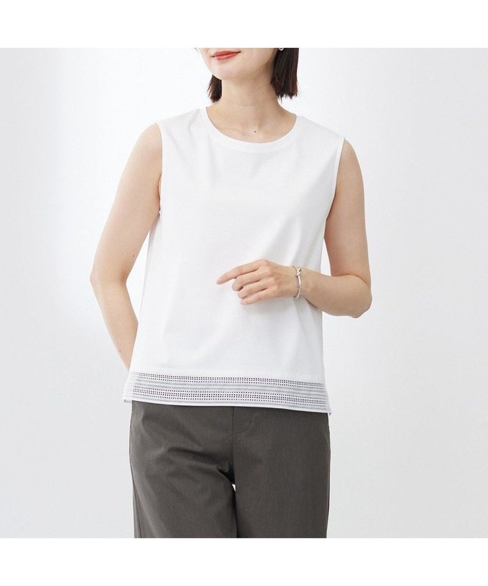 【ジェイ プレス/J.PRESS】の【洗える】ノースリーブスムースジャージー レース カットソー インテリア・キッズ・メンズ・レディースファッション・服の通販 founy(ファニー) https://founy.com/ ファッション Fashion レディースファッション WOMEN トップス・カットソー Tops/Tshirt キャミソール / ノースリーブ No Sleeves カットソー Cut and Sewn NEW・新作・新着・新入荷 New Arrivals カットソー Cut And Sew シルケット Mercerization シンプル Simple タンク Tank トレンド Trend レース Race エレガント 上品 Elegant 夏 Summer 春 Spring S/S・春夏 Ss・Spring/Summer 洗える Washable |ID: prp329100004522916 ipo3291000000031993539