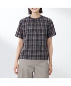 【ジェイ プレス/J.PRESS】の【洗える】シアーストライプ&チェック ブラウスライク カットソー ダークブラウンチェック系|ID: prp329100004522921 ipo3291000000031993567