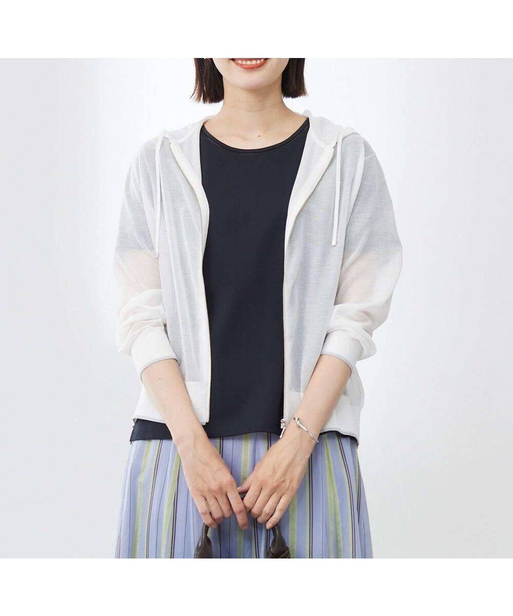 【ジェイ プレス/J.PRESS】の【WEB限定カラーあり・洗える】SHEER LIGHT KNIT ラメ パーカー インテリア・キッズ・メンズ・レディースファッション・服の通販 founy(ファニー) 　ファッション　Fashion　レディースファッション　WOMEN　トップス・カットソー　Tops/Tshirt　ニット　Knit Tops　パーカ　Sweats　春　Spring　洗える　Washable　シアー　Sheer　シルク　Silk　ドレープ　Drape　パーカー　Hoodie　S/S・春夏　Ss・Spring/Summer　NEW・新作・新着・新入荷　New Arrivals　夏　Summer　エレガント 上品　Elegant　オフ系|ID: prp329100004522932 ipo3291000000031993645