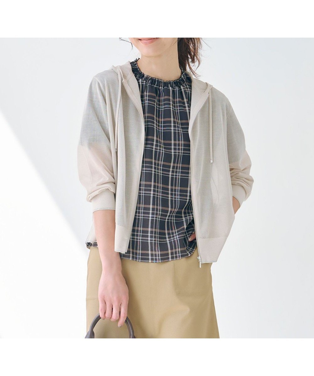 【ジェイ プレス/J.PRESS】の【WEB限定カラーあり・洗える】SHEER LIGHT KNIT ラメ パーカー インテリア・キッズ・メンズ・レディースファッション・服の通販 founy(ファニー) 　ファッション　Fashion　レディースファッション　Fashion for Women　トップス・カットソー　Cut & Sew Tops　ニット　Knit Tops & Sweaters　レディースパーカー・カジュアルフーディー　Casual Hoodies & Sweatshirts　春　Spring　洗える　Machine Washable　シアー　Sheer, See-Through　シルク　Silk, 100% Silk　ドレープ　Drape, Draping Fabric　パーカー　Hoodie, Parka　S/S・春夏　SS, Spring/Summer, Warm Season　夏　Summer　エレガント 上品　Elegant　ベージュ系|ID: prp329100004522932 ipo3291000000033564352