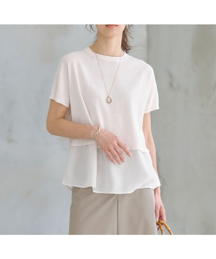 【ジェイ プレス/J.PRESS】の【洗える・抗菌防臭】FABRIC コンビ ニット インテリア・キッズ・メンズ・レディースファッション・服の通販 founy(ファニー) https://founy.com/ ファッション Fashion レディースファッション Fashion for Women トップス・カットソー Cut & Sew Tops ニット Knit Tops & Sweaters カットソー Cut and Sewn Top コンビ Combo, Combination Style シンプル Simple, Minimal セーター Sweater, Knitwear バランス Balance, Style Balance エレガント 上品 Elegant 夏 Summer 抗菌 Antibacterial, Bacteria-Resistant 春 Spring S/S・春夏 SS, Spring/Summer, Warm Season 洗える Machine Washable ビジネス 仕事 通勤 Business / Work / Commuting |ID: prp329100004522942 ipo3291000000032737317