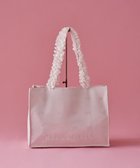 【メゾンドフルール/Maison de FLEUR】のEC限定リボン柄ジャカードスクエアトートM Pink|ID: prp329100004522955 ipo3291000000031993774