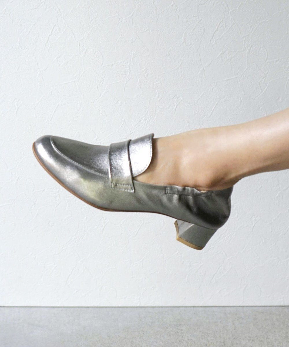 【ヌーベルローブオウ/nouvelleRobe Ou】の【本革・高反発】Heel Loafers ヒールローファー インテリア・キッズ・メンズ・レディースファッション・服の通販 founy(ファニー) 　ファッション　Fashion　レディースファッション　Fashion for Women　クッション　Cushion, Throw Pillow　フィット　Fit, Slim Fit　再入荷　Restock / Back in Stock　おすすめ　Recommended / Our Picks　エレガント 上品　Elegant　シルバー|ID: prp329100004522960 ipo3291000000032731161