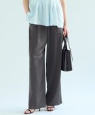 【23区/NIJYUSANKU】の【先行予約/撥水加工】スムースサテン タック ワイド パンツ グレー系|ID: prp329100004522964 ipo3291000000031993819