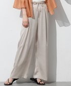 【23区/NIJYUSANKU】の【先行予約/撥水加工】スムースサテン タック ワイド パンツ ベージュ系|ID: prp329100004522964 ipo3291000000031993821