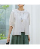 【23区/NIJYUSANKU】の【先行予約/洗える】クリアトリコットジャージー ティアードデザイン カットソー ベージュ系|ID:prp329100004522970