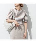 【23区/NIJYUSANKU】の【先行予約/洗える】シアーフライスボーダー Tシャツ オフ×モカ|ID: prp329100004522975 ipo3291000000031993903