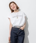 【23区/NIJYUSANKU】の【先行予約/接触冷感/洗える】BON-PRESAGE ロゴ フレンチスリーブ Tシャツ ホワイト系|ID: prp329100004522977 ipo3291000000031993925