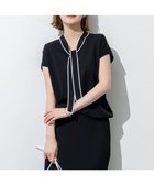 【23区/NIJYUSANKU】の【先行予約/洗える】レーヨンポリエステルストレッチ ボウタイ ニット ブラック系|ID: prp329100004522981 ipo3291000000031993938
