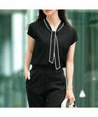 【23区/NIJYUSANKU】の【先行予約/洗える】レーヨンポリエステルストレッチ ボウタイ ニット ブラック系|ID:prp329100004522981