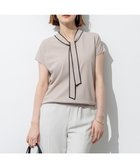 【23区/NIJYUSANKU】の【洗える】レーヨンポリエステルストレッチ ボウタイ ニット ベージュ系|ID:prp329100004522981