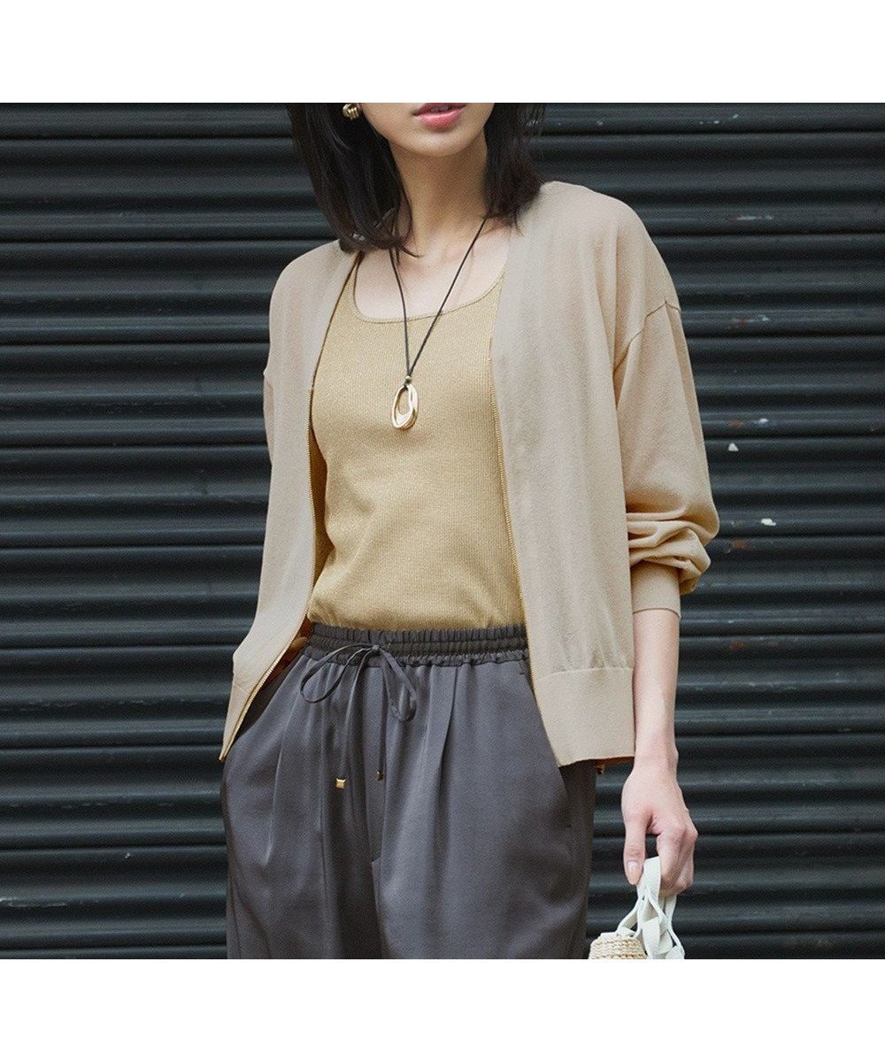 【23区/NIJYUSANKU】の【洗える】ライトシアーニット ブルゾン インテリア・キッズ・メンズ・レディースファッション・服の通販 founy(ファニー) 　ファッション　Fashion　レディースファッション　Fashion for Women　アウター　Coat / Outerwear Collection　レディースジャケット・軽アウター　Jackets　ブルゾンジャケット・スポーティアウター　Blouson Jackets　インド　Indian Textile　春　Spring　洗える　Machine Washable　シアー　Sheer, See-Through　ジャケット　Jacket, Outerwear　スリーブ　Sleeve, Long Sleeve / Short Sleeve　ツイスト　Tweed, Tweed Fabric　長袖　Long Sleeve, Full Sleeve　ハーフ　Half, Half-Length　ブラウジング　Blouson Silhouette, Cinched Waist　ブルゾン　Blouson, Bomber Jacket　S/S・春夏　SS, Spring/Summer, Warm Season　おすすめ　Recommended / Our Picks　夏　Summer　エレガント 上品　Elegant　2025年　2025　2025春夏・S/S　Spring/Summer 2025 SS25　ベージュ系|ID: prp329100004522982 ipo3291000000033564818