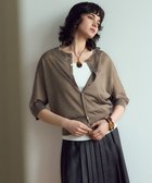 【23区/NIJYUSANKU】の【洗える】シャイニーシアー 5分袖 カーディガン ブラウン系|ID: prp329100004522991 ipo3291000000031994021