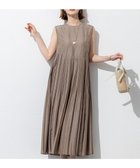 【23区/NIJYUSANKU】の【先行予約/洗える】プリーツコンビ ワンピース モカ系|ID:prp329100004522994