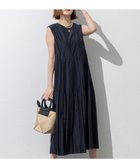 【23区/NIJYUSANKU】の【先行予約/洗える】プリーツコンビ ワンピース ネイビー系|ID:prp329100004522994