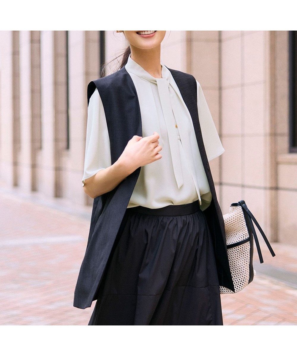 【23区/NIJYUSANKU】の【洗える】トリアセスラブストレッチ ジレ 人気、トレンドファッション・服の通販 founy(ファニー) 　ファッション　Fashion　レディースファッション　Fashion for Women　アウター　Coat / Outerwear Collection　レディースジャケット・軽アウター　Jackets　春　Spring　洗える　Machine Washable　シンプル　Simple, Minimal　ジャケット　Jacket, Outerwear　ストレッチ　Stretch, Stretchy Fabric　フロント　Front, Front Design　ボトム　Bottoms, Lower Wear　ワイド　Wide, Wide Fit　S/S・春夏　SS, Spring/Summer, Warm Season　夏　Summer　エレガント 上品　Elegant　2025年　2025　2025春夏・S/S　Spring/Summer 2025 SS25　 other-1|ID: prp329100004523003 ipo3291000000033562958