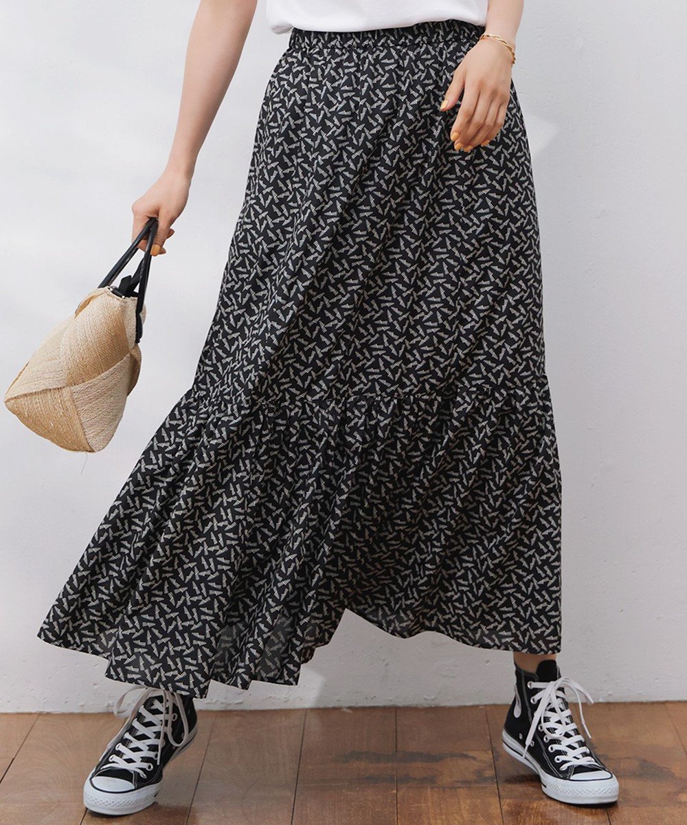 【23区/NIJYUSANKU】の【洗える】エスパドリーユプリント ティアード スカート 人気、トレンドファッション・服の通販 founy(ファニー) 　ファッション　Fashion　レディースファッション　Ladies' Fashion Online　スカート　Skirt　ティアードスカート　Tiered Skirts　春　Spring　洗える　Washable　ギャザー　Gather　ストライプ　Stripe　ティアード　Tiered　ティアードスカート　Tiered Skirt　バスク　Basque　ビーチ　Beach　フランス　France　プリント　Print　モチーフ　Motif　S/S・春夏　Ss・Spring/Summer　夏　Summer　エレガント 上品　Elegant　2025年　2025　2025春夏・S/S　Ss,Spring/Summer,2025　 other-1|ID: prp329100004523014 ipo3291000000032586032