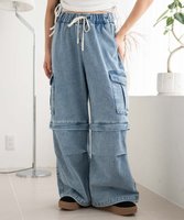 【ウィゴー/WEGO】の【ウエストゴム/2WAY】2WAYデニムカーゴパンツ 人気、トレンドファッション・服の通販 founy(ファニー) ファッション Fashion レディースファッション WOMEN パンツ Pants デニムパンツ Denim Pants インディゴ Indigo 春 Spring 秋 Autumn/Fall ショート Short ジーンズ Jeans ストレート Straight スニーカー Sneakers スマホ Smartphone スリット Slit デニム Denim トレンド Trend ドローコード Draw Cord ハーフ Half 冬 Winter S/S・春夏 Ss・Spring/Summer NEW・新作・新着・新入荷 New Arrivals 夏 Summer |ID:prp329100004523024