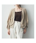 【イェッカ ヴェッカ/YECCA VECCA】のレーヨン麻ZIPジャケット Beige|ID: prp329100004523806 ipo3291000000032000685