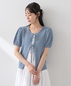 【アースミュージックアンドエコロジー/earth music&ecology】の透かし編みフロントリボンカーディガン 人気、トレンドファッション・服の通販 founy(ファニー) ファッション Fashion レディースファッション Fashion for Women トップス・カットソー Cut & Sew Tops カーディガン・羽織り Layered Style Cardigans おすすめ Recommended / Our Picks カーディガン Cardigan, Knitwear フロント Front, Front Design ポケット Pocket, Pocket Detail ラウンド Round, Round Neck リボン Ribbon, Bow エレガント 上品 Elegant 夏 Summer 春 Spring S/S・春夏 SS, Spring/Summer, Warm Season 透かし Cut-Out, Lacework thumbnail Grayish Blue|ID: prp329100004523809 ipo3291000000033538641