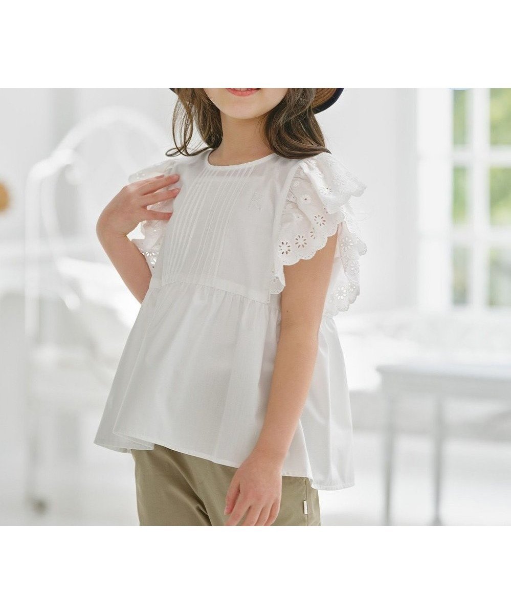 【組曲 / KIDS/KUMIKYOKU】の【110-140㎝】レースペプラム ブラウス 人気、トレンドファッション・服の通販 founy(ファニー) 　ファッション　Fashion　キッズファッション　KIDS　トップス・カットソー　Tops/Tees/Kids　フロント　Front　ペプラム　Peplum　レース　Race　エレガント 上品　Elegant　夏　Summer　春　Spring　S/S・春夏　Ss・Spring/Summer　楽ちん　Easy　洗える　Washable　 other-1|ID: prp329100004523818 ipo3291000000032000725