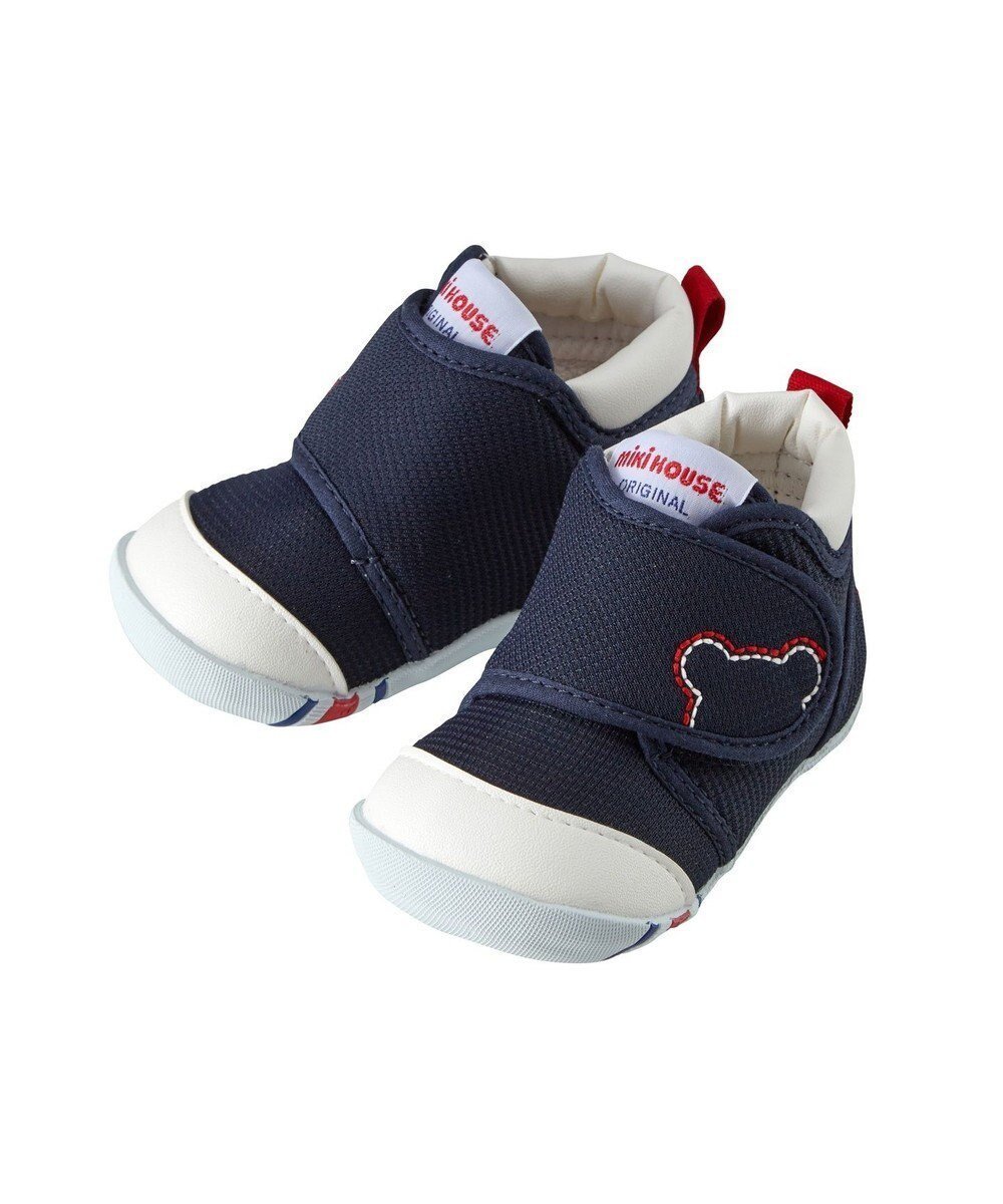【ミキハウスホットビスケッツ/MIKI HOUSE HOT BISCUITS / KIDS】の【ミキハウス】【11-13.5cm】 ファーストベビーシューズ インテリア・キッズ・メンズ・レディースファッション・服の通販 founy(ファニー) 　ファッション　Fashion　キッズファッション　KIDS　シューズ　Shoes　スニーカー　Sneakers　フィット　Fit　ベビー　Baby　ラバー　Rubber　紺|ID: prp329100004523820 ipo3291000000032000733