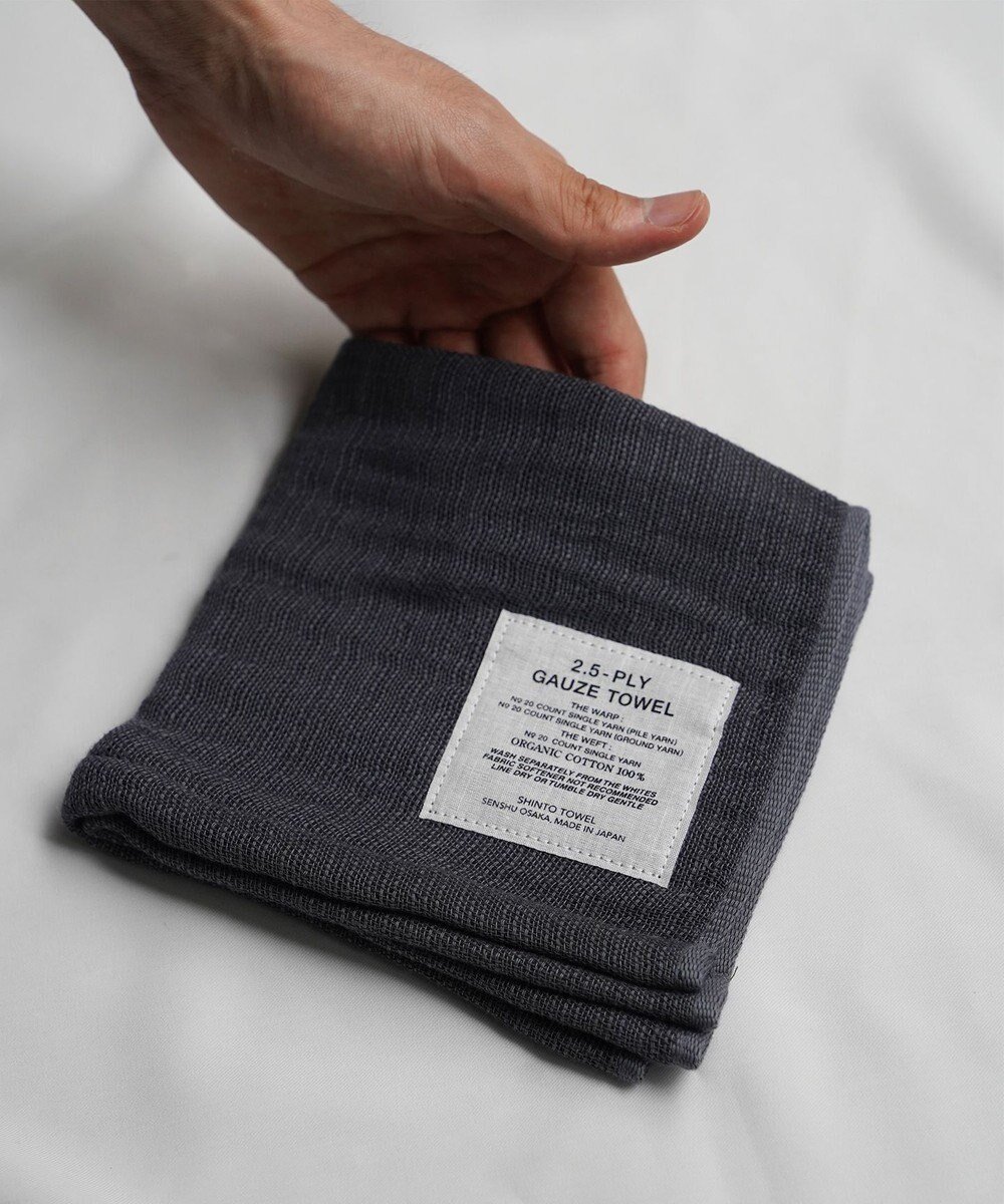 【神藤タオル/SHINTO TOWEL】の【閲覧人気NO.1/2.5-PLY GAUZE】ハンドタオル インテリア・キッズ・メンズ・レディースファッション・服の通販 founy(ファニー) 　ファッション　Fashion　レディースファッション　WOMEN　財布　Wallets　吸水　Water Absorption　財布　Wallet　タオル　Towel　人気　Popularity　ハンカチ　Handkerchief　ハンド　Hand　ループ　Loop　Mix Charcoal|ID: prp329100004523823 ipo3291000000032000745
