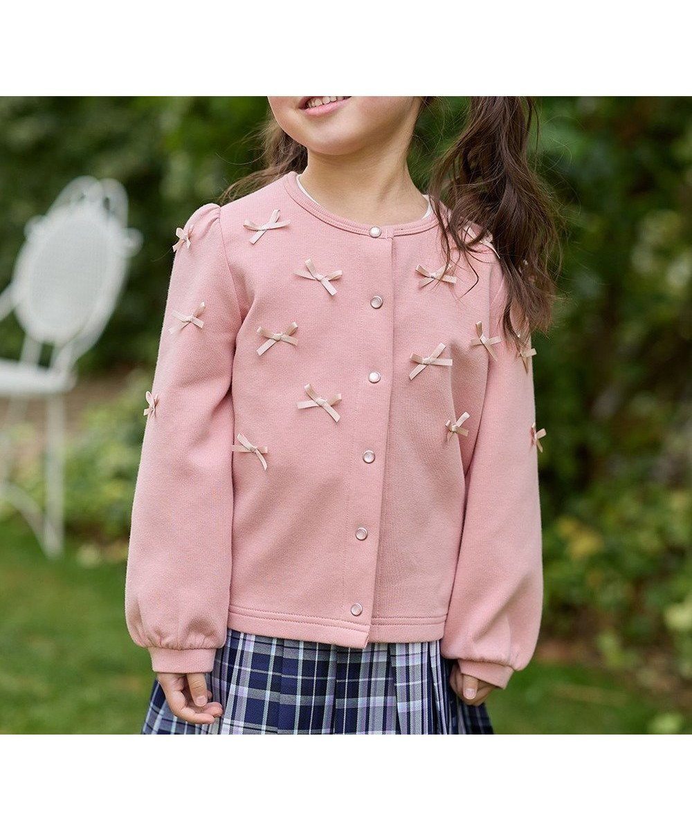 【エニファム/any FAM / KIDS】のスナップボタン リボンカーディガン インテリア・キッズ・メンズ・レディースファッション・服の通販 founy(ファニー) 　ファッション　Fashion　キッズファッション　KIDS　トップス・カットソー　Tops/Tees/Kids　カットソー　Cut And Sew　カーディガン　Cardigan　ガーリー　Girly　ポケット　Pocket　リボン　Ribbon　人気　Popularity　夏　Summer　定番　Standard　春　Spring　S/S・春夏　Ss・Spring/Summer　ピンク|ID: prp329100004523830 ipo3291000000032125083