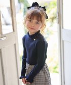 【エニファム/any FAM / KIDS】の首フリルしあわせタッチニット ネイビー|ID: prp329100004523838 ipo3291000000032000808