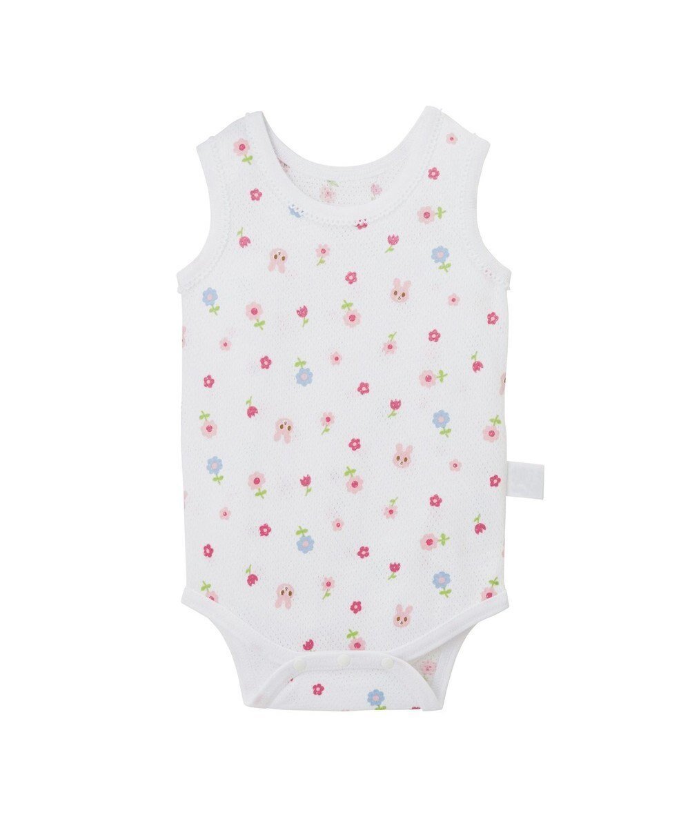 【ミキハウスホットビスケッツ/MIKI HOUSE HOT BISCUITS / KIDS】の【70-90cm】 メッシュ素材 ノースリーブボディシャツ インテリア・キッズ・メンズ・レディースファッション・服の通販 founy(ファニー) 　ファッション　Fashion　キッズファッション　KIDS　おすすめ　Recommend　インナー　Inner　コンビ　Combination　ノースリーブ　No Sleeve　メッシュ　Mesh　ロンパース　Rompers　半袖　Short Sleeve　卒業式　Graduation Ceremony　夏　Summer　ピンク|ID: prp329100004523843 ipo3291000000032000825