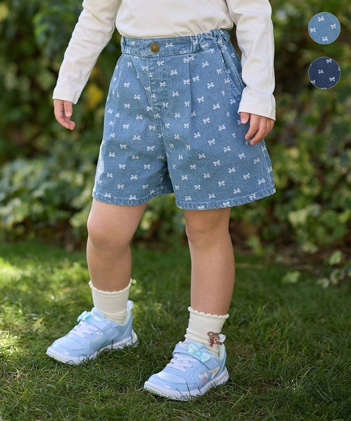 【エニファム/any FAM / KIDS】のデニムショートパンツ インテリア・キッズ・メンズ・レディースファッション・服の通販 founy(ファニー) https://founy.com/ ファッション Fashion キッズファッション Fashion for Kids ボトムス Bottoms デニム Denim, Jeans Material ポケット Pocket, Pocket Detail リボン Ribbon, Bow 夏 Summer 春 Spring S/S・春夏 SS, Spring/Summer, Warm Season |ID: prp329100004523854 ipo3291000000032674925