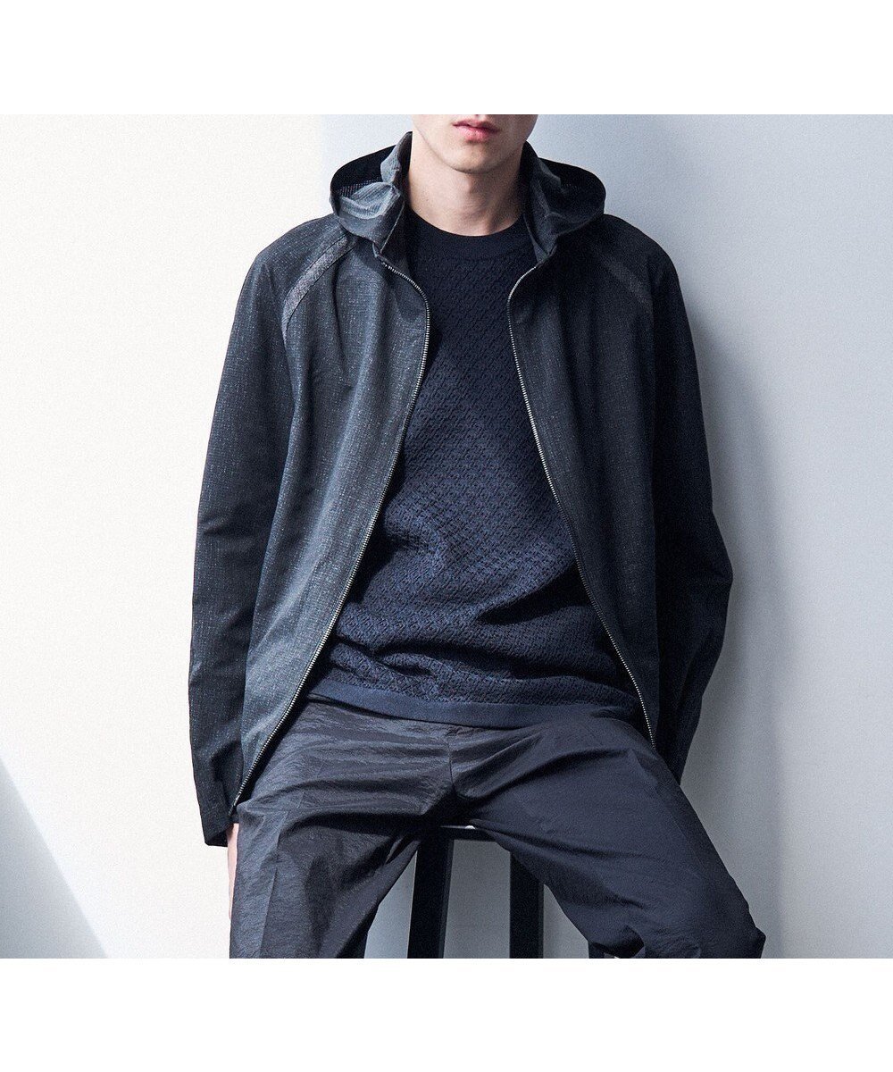 【ジョゼフ オム/JOSEPH HOMME / MEN】の【LEON 6月号掲載】クールドッツストレッチ フードブルゾン インテリア・キッズ・メンズ・レディースファッション・服の通販 founy(ファニー) 　ファッション　Fashion　メンズファッション　MEN　アウター　Coats Outerwear/Men　ブルゾン　Blouson/Jackets　春　Spring　洗える　Washable　ジップ　Zip　ジャケット　Jacket　ストレッチ　Stretch　スポーツ　Sports　スポーティ　Sporty　スリーブ　Sleeve　雑誌　Magazine　ドローコード　Draw Cord　ファブリック　Fabric　フロント　Front　ブルゾン　Blouson　プリント　Print　6月号　June Issue　S/S・春夏　Ss・Spring/Summer　再入荷　Restock/Back In Stock/Re Arrival　夏　Summer　ビジネス 仕事 通勤　Business　ブラック系|ID: prp329100004523862 ipo3291000000032000889