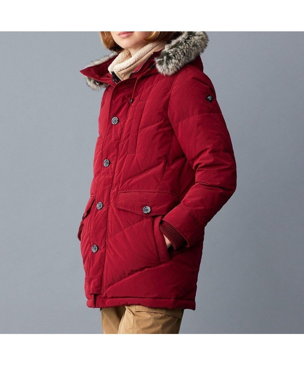 【ジョセフ アブード マウンテン/JOSEPH ABBOUD MOUNTAIN】の【サスティナブル/ECO撥水/ECOファー/9ポケット/男女兼用】Pe/Nyピーチ ダウンコート インテリア・キッズ・メンズ・レディースファッション・服の通販 founy(ファニー) 　ファッション　Fashion　レディースファッション　WOMEN　アウター　Coat Outerwear　コート　Coats　ジャケット　Jackets　ダウン　Down Coats And Jackets　キルト　Quilt　ジャケット　Jacket　スマート　Smart　ダウン　Down　ピーチ　Peach　ポケット　Pocket　A/W・秋冬　Aw・Autumn/Winter・Fw・Fall-Winter　レッド系|ID: prp329100004523863 ipo3291000000032000894
