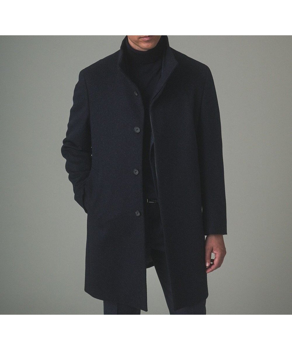 【五大陸/gotairiku / MEN】のアンゴラビーバー スタンドカラーコート インテリア・キッズ・メンズ・レディースファッション・服の通販 founy(ファニー) 　ファッション　Fashion　メンズファッション　MEN　アウター　Coats Outerwear/Men　アンゴラ　Angola　シンプル　Simple　ジャケット　Jacket　スタンド　Stand　A/W・秋冬　Aw・Autumn/Winter・Fw・Fall-Winter　ネイビー系8|ID: prp329100004523867 ipo3291000000032000907