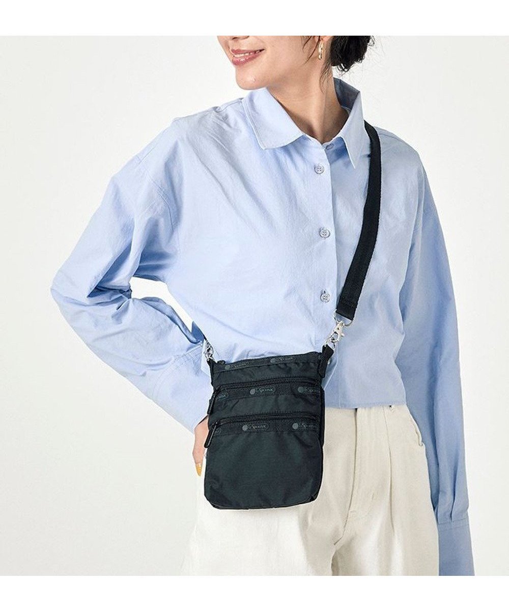 【レスポートサック/LeSportsac】の3 ZIP CROSSBODY/リサイクルドブラックJP 人気、トレンドファッション・服の通販 founy(ファニー) 　ファッション　Fashion　レディースファッション　WOMEN　アウトドア　Outdoor　軽量　Lightweight　シンプル　Simple　スポーツ　Sports　スマート　Smart　スリム　Slim　財布　Wallet　トラベル　Travel　人気　Popularity　プリント　Print　ポケット　Pocket　ポシェット　Pochette　ポーチ　Pouch　無地　Plain Color　再入荷　Restock/Back In Stock/Re Arrival　おすすめ　Recommend　旅行　Travel　ビジネス 仕事 通勤　Business　 other-1|ID: prp329100004523872 ipo3291000000032000926