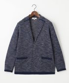 【ジョセフ アブード/JOSEPH ABBOUD / MEN】の【軽い/洗える】スラブギマボーダーニットカーディガン ブルー系1|ID: prp329100004523883 ipo3291000000032649685