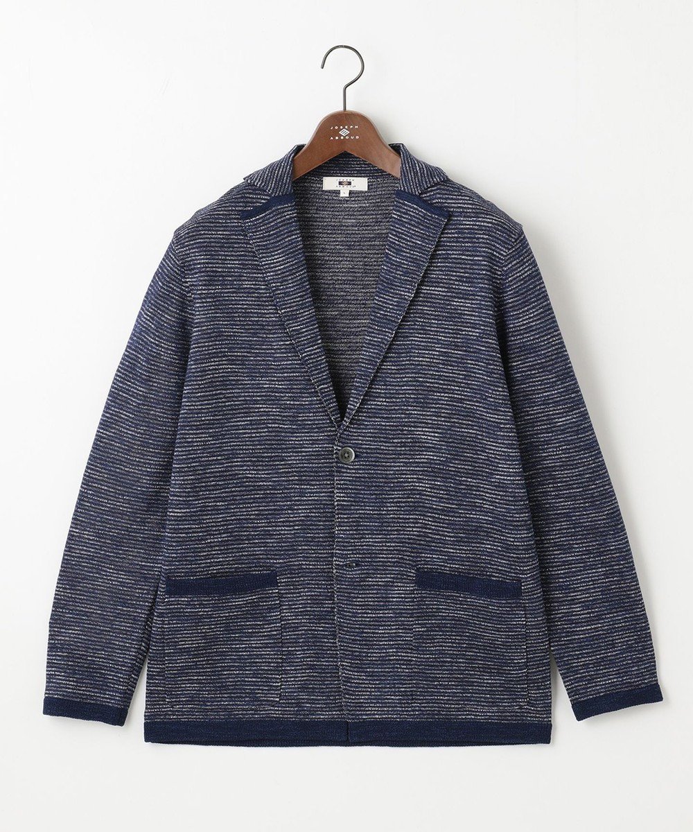 【ジョセフ アブード/JOSEPH ABBOUD / MEN】の【軽い/洗える】スラブギマボーダーニットカーディガン インテリア・キッズ・メンズ・レディースファッション・服の通販 founy(ファニー) 　ファッション　Fashion　メンズファッション　Men's Style Online　トップス・カットソー　Tops/Tshirt/Men　ニット　Knit Tops　カーディガン　Cardigans　アンサンブル　Ensemble　イタリア　Italy　春　Spring　洗える　Washable　カーディガン　Cardigan　コーティング　Coating　テーラード　Tailored　ベスト　Vest　ボーダー　Border　ワーク　Work　S/S・春夏　Ss・Spring/Summer　再入荷　Restock/Back In Stock/Re Arrival　夏　Summer　ブルー系1|ID: prp329100004523883 ipo3291000000032649685