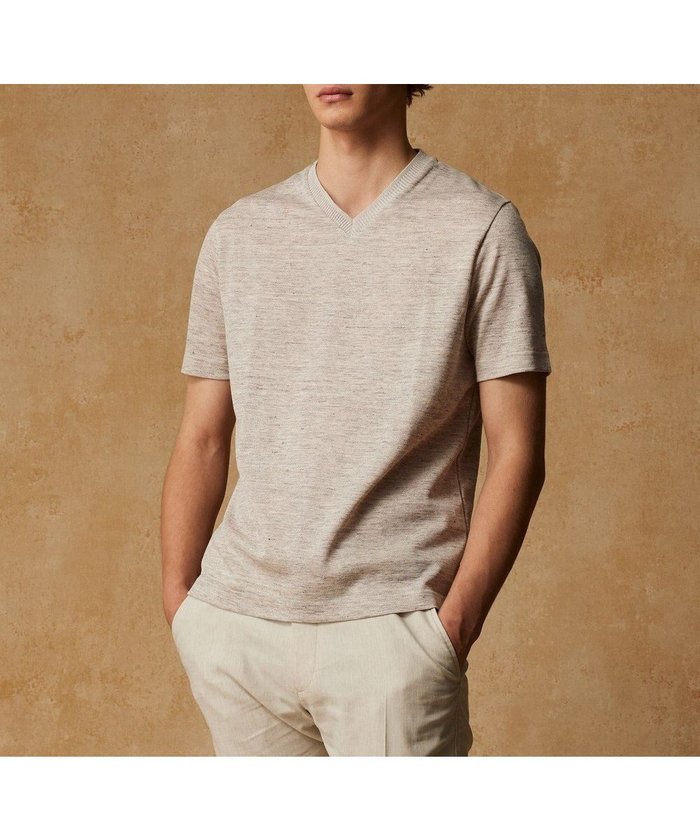 【ジョセフ アブード/JOSEPH ABBOUD / MEN】の【リネン素材/吸水速乾/日本素材】リネンハニカム Vネック Tシャツ インテリア・キッズ・メンズ・レディースファッション・服の通販 founy(ファニー) https://founy.com/ ファッション Fashion メンズファッション MEN トップス・カットソー Tops/Tshirt/Men シャツ Shirts インナー Inner カットソー Cut And Sew ジャケット Jacket フランス France メランジ Melange リネン Linen エレガント 上品 Elegant 今季 This Season 再入荷 Restock/Back In Stock/Re Arrival 吸水 Water Absorption 夏 Summer 春 Spring S/S・春夏 Ss・Spring/Summer |ID: prp329100004523889 ipo3291000000032000985
