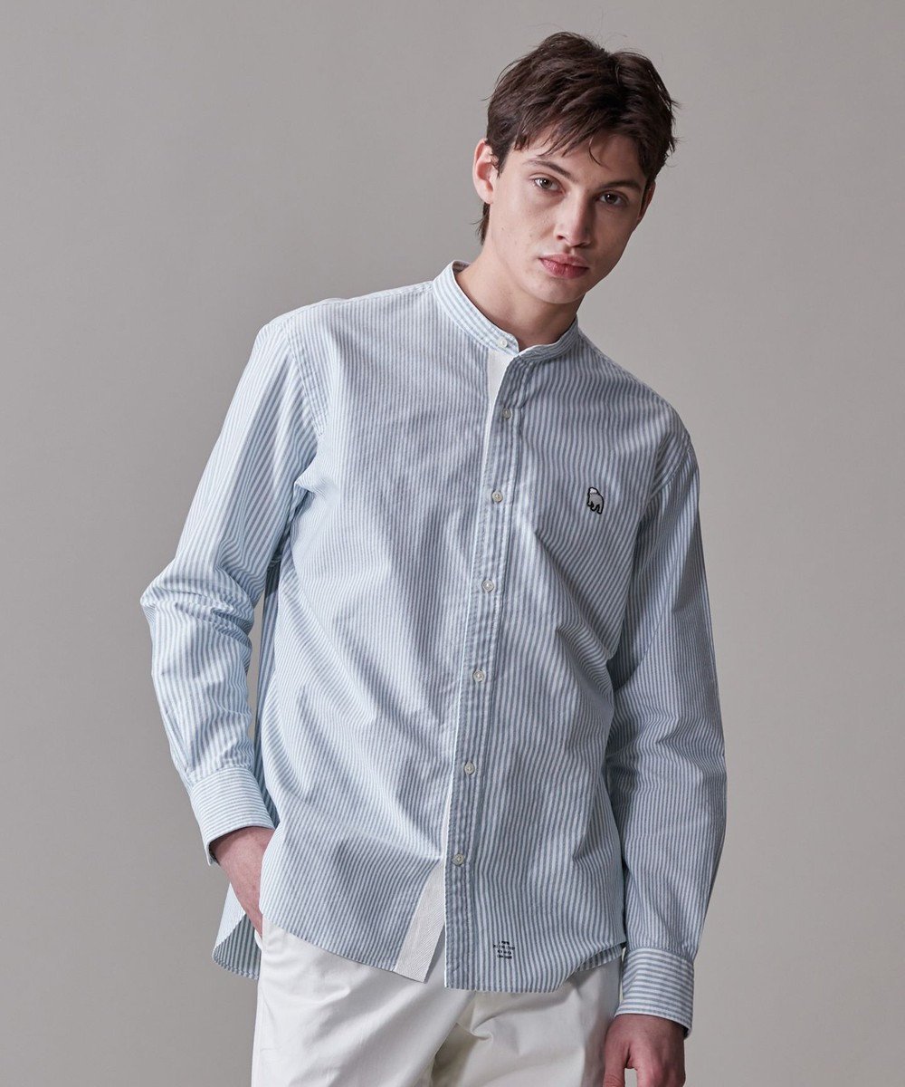 【ジェイ プレス/J.PRESS / MEN】の【IVY COLLECTION】【毎シーズン大好評】バックブル ロンストクレイジーパターン バンドカラーシャツ インテリア・キッズ・メンズ・レディースファッション・服の通販 founy(ファニー) 　ファッション　Fashion　メンズファッション　Fashion for Men　トップス・カットソー　Cut & Sew Tops　メンズシャツ　Shirts　洗える　Machine Washable　スリット　Slit, Slit Detail　バランス　Balance, Style Balance　パイピング　Piping, Trim Design　A/W・秋冬　Autumn/Winter　S/S・春夏　SS, Spring/Summer, Warm Season　夏　Summer　グリーン系1|ID: prp329100004523891 ipo3291000000033654088