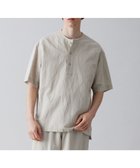 【アンフィーロ/UNFILO / MEN】のライトリネン ヘンリーネックシャツ 23年春夏商品 グレージュ|ID: prp329100004523893 ipo3291000000032634591
